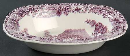 Abbeys Lavender 8" Oval Vegetable Bowl