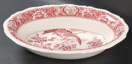 Aquila Pink 10" Oval Vegetable Bowl