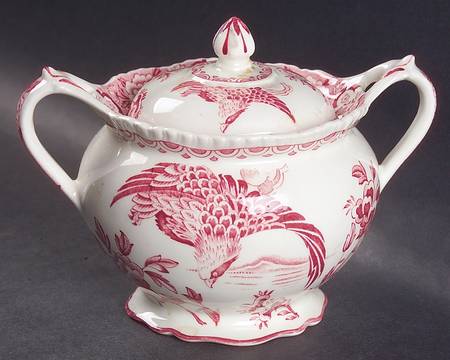 Aquila Pink Sugar Bowl & Lid