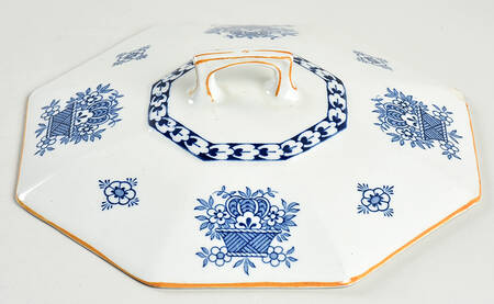 Blue Bombay Lid for Round Vegetable