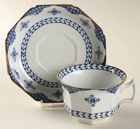 Blue Bombay Flat Cup & Saucer Set