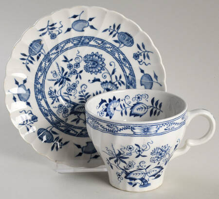 Blue Fjord Flat Cup & Saucer Set