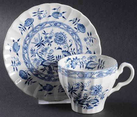 Blue Fjord Flat Cup & Saucer Set