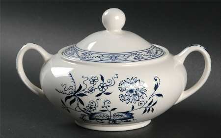 Blue Onion Sugar Bowl & Lid