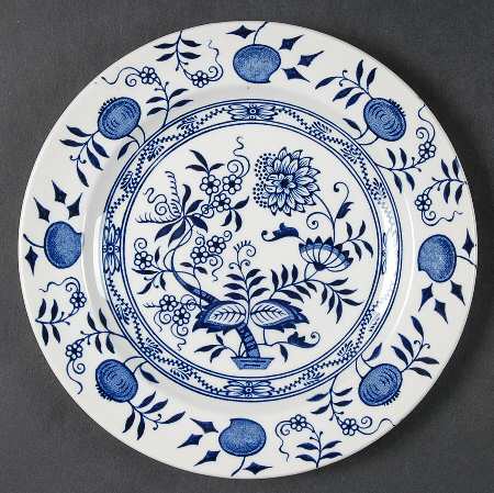 Blue Onion Bread & Butter Plate