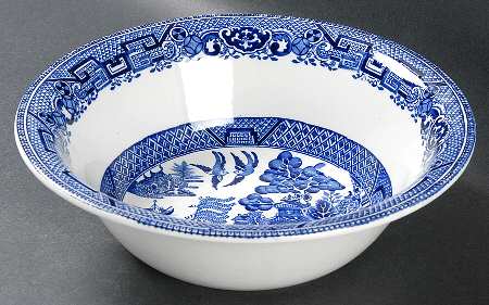 Blue Willow (Older) 9" Round Vegetable Bowl