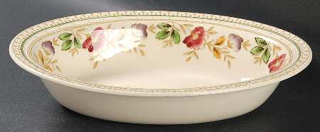 Brier 9" Oval Vegetable Bowl