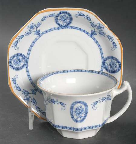 Broadmoor Blue Flat Cup & Saucer Set