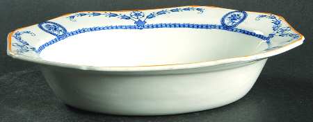 Broadmoor Blue 9" Oval Vegetable Bowl
