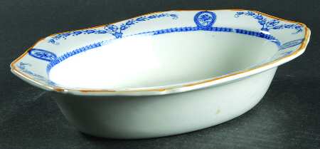 Broadmoor Blue 8" Oval Vegetable Bowl