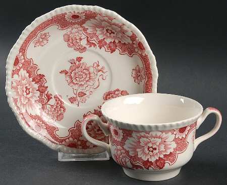 Cambridge Footed Bouillon Cup & Saucer