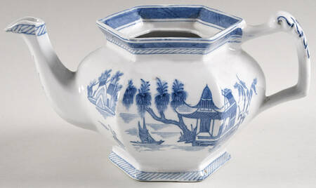 Canton Blue Teapot No Lid