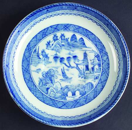 Canton Blue Saucer for Oversized Cup
