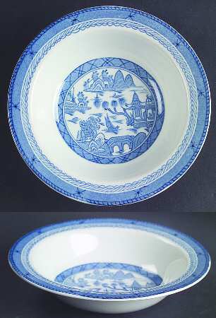 Canton Blue Rim Cereal Bowl