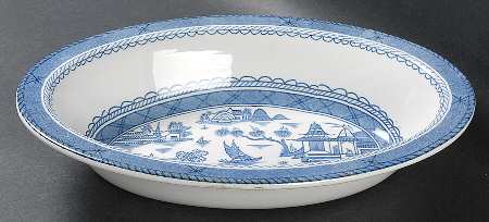 Canton Blue 10" Oval Vegetable Bowl