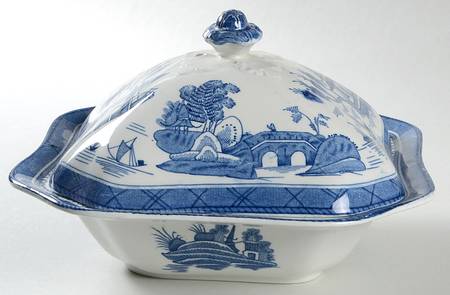 Canton Blue Square Vegetable No Lid