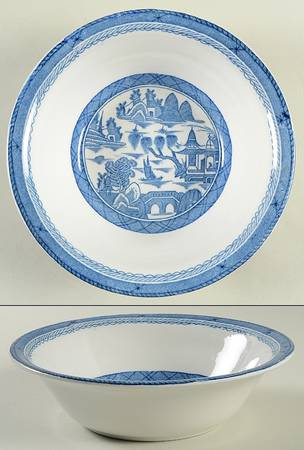 Canton Blue 8" Round Vegetable Bowl