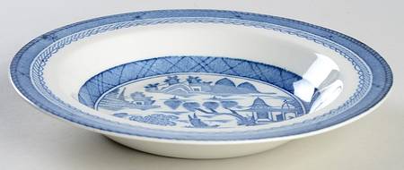 Canton Blue Rim Soup Bowl
