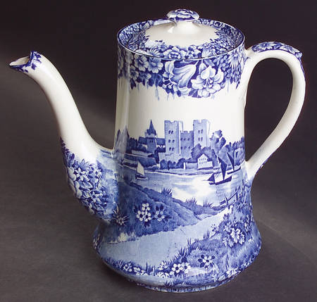 Castles Blue Coffee Pot & Lid