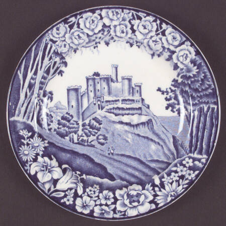 Castles Blue Bread & Butter Plate
