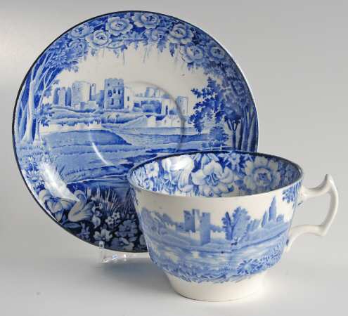 Castles Blue Oversized Cup & Saucer Set