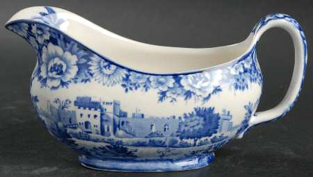 Castles Blue Gravy Boat