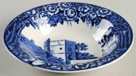 Castles Blue Rim Fruit/Dessert (Sauce) Bowl