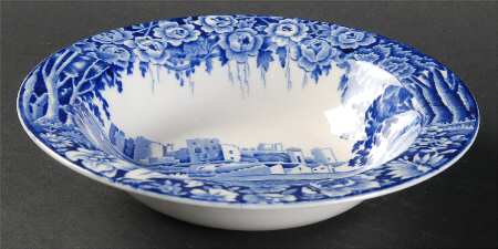 Castles Blue Rim Cereal Bowl
