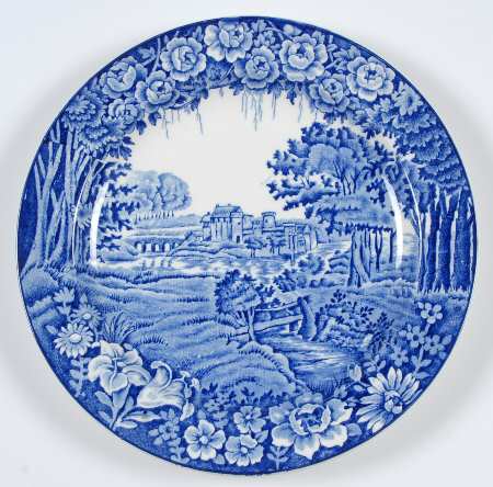 Castles Blue Salad Plate