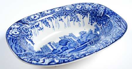 Castles Blue 8" Oval Vegetable Bowl