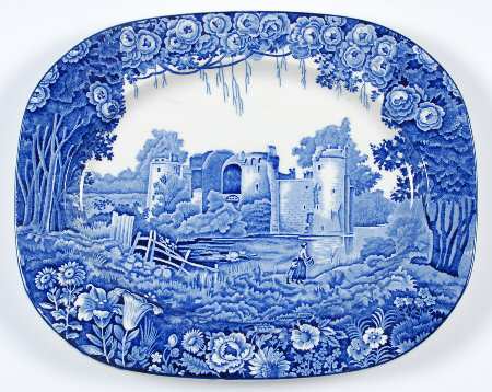 Castles Blue 13" Oval Serving Platter