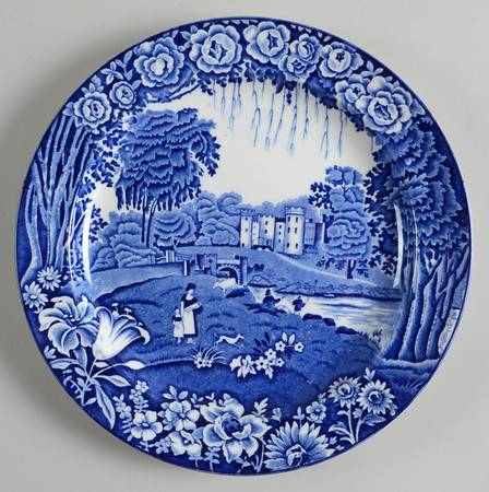 Castles Blue Luncheon Plate