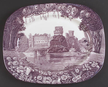 Castles Purple 16" Oval Serving Platter