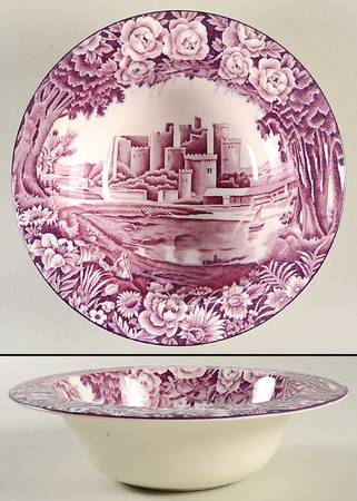 Castles Purple 8" Round Vegetable Bowl