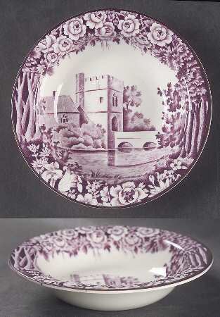 Castles Purple Rim Fruit/Dessert (Sauce) Bowl