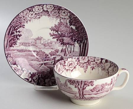 Castles Purple Jumbo Cup & Saucer Set