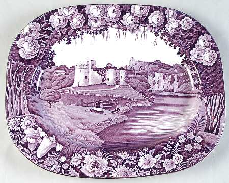 Castles Purple 12" Oval Serving Platter