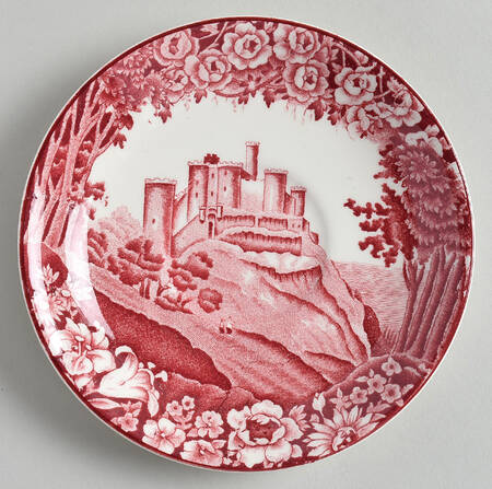 Castles Red Saucer for Flat Cream Soup Bowl