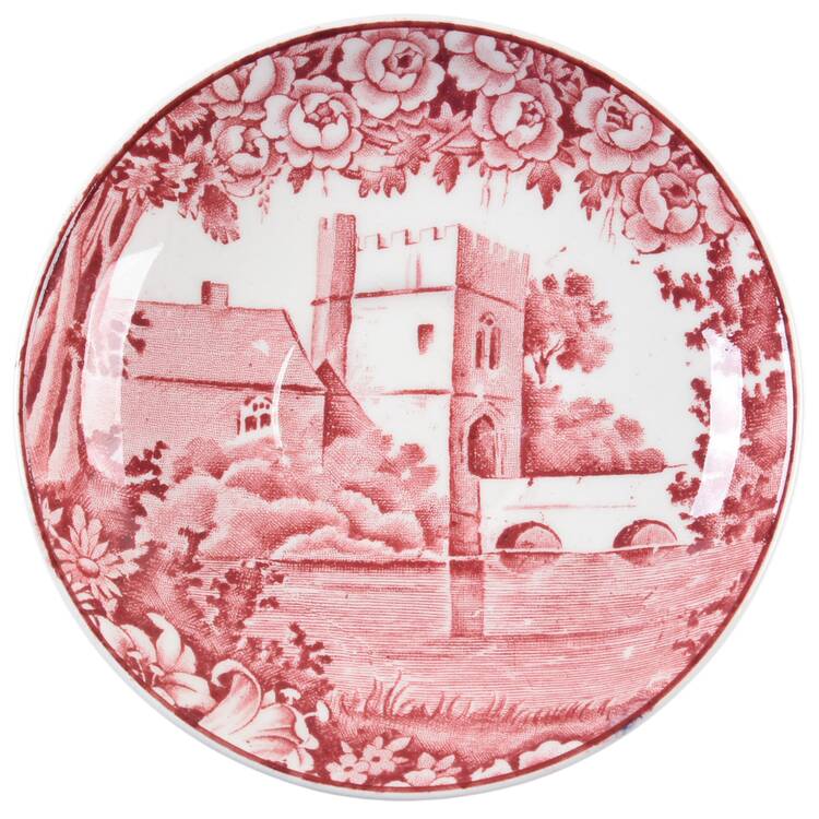Castles Red Saucer for Demitasse Cup