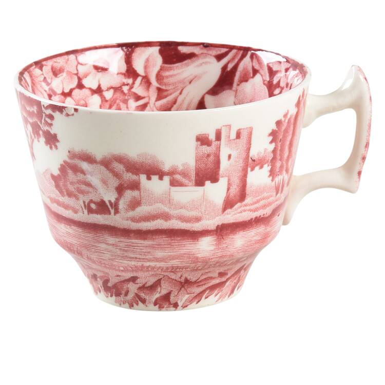 Castles Red Flat Demitasse Cup