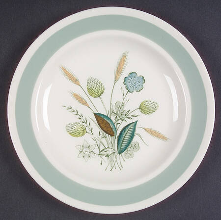 Clovelly (Green Shaded Clover) Bread & Butter Plate