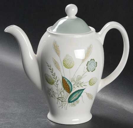 Clovelly (Green Shaded Clover) Mini Coffee Pot & Lid