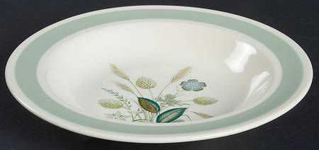 Clovelly (Green Shaded Clover) Rim Soup Bowl