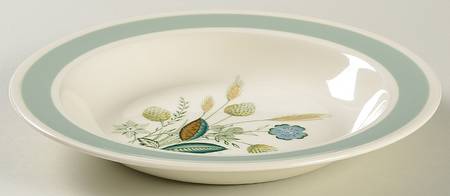 Clovelly (Green Shaded Clover) Large Rim Soup Bowl
