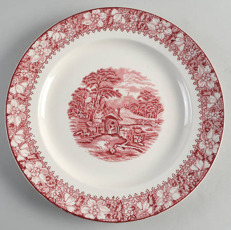 Colonial Pink (Light Weight) 12" Chop Plate (Round Platter)