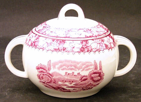 Colonial Pink (Light Weight) Sugar Bowl & Lid