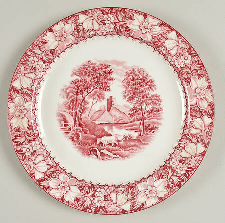 Colonial Pink (Light Weight) Luncheon Plate