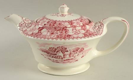 Colonial Pink (Light Weight) Small Teapot & Lid