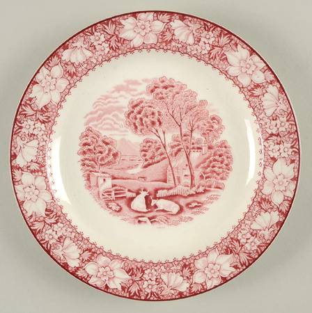 Colonial Pink (Light Weight) Salad Plate