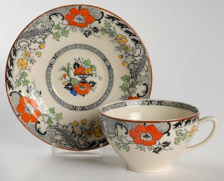 Danbury Multicolor Flat Cup & Saucer Set